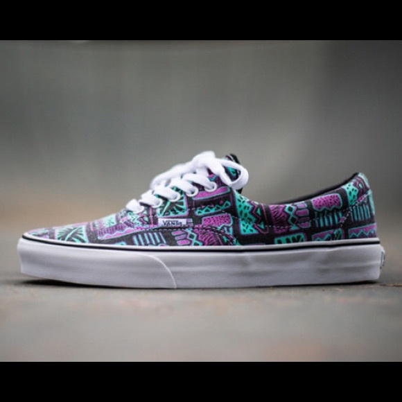 patterned slip on vans